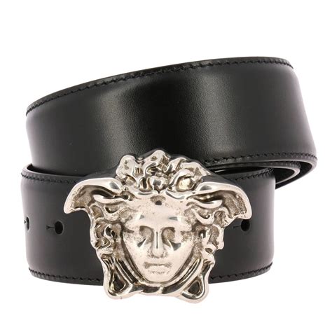 cintura in pelle versace con lion|Cintura in pelle con decorazioni VERSACE da donna .